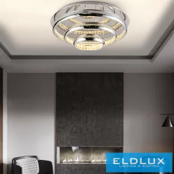   ELDLUX VANDA kristályüveg mennyezeti lámpa króm 120W 4000K