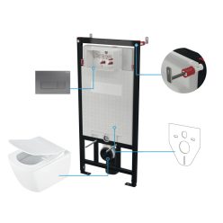 Blur PN WC szett 6:1, titán színű nyomólappal