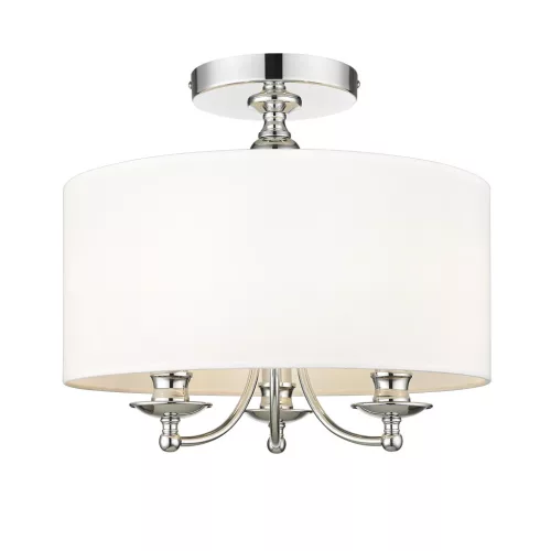 COSMOLIGHT C03466CH-WH ABU DHABI Ernyős Mennyezeti Lámpa Fehér, Króm E14 IP20