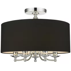   COSMOLIGHT C05428CH-BK ABU DHABI Ernyős Mennyezeti Lámpa Króm, Fekete E14 IP20