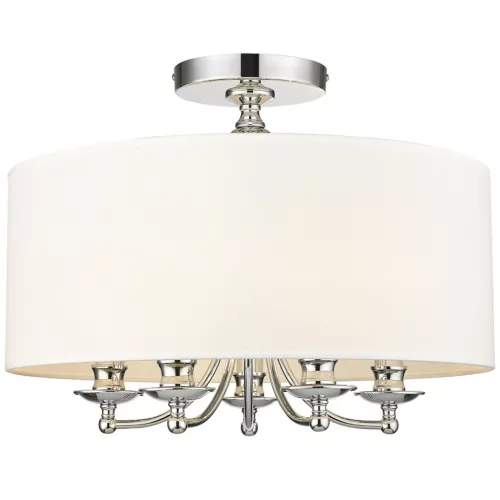 COSMOLIGHT C05428CH-WH ABU DHABI Ernyős Mennyezeti Lámpa Fehér, Króm E14 IP20