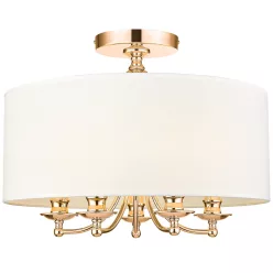   COSMOLIGHT C05442AU-WH ABU DHABI Ernyős Mennyezeti Lámpa Fehér, Arany E14 IP20