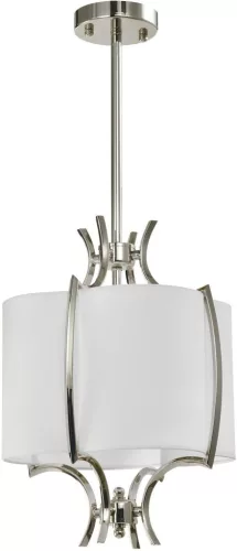 COSMOLIGHT P01039NI-WH FARO Ernyős Függesztett Lámpa Fehér, Nikkel E27 IP20