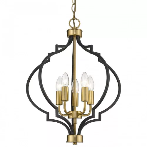 COSMOLIGHT P05179BK NASHVILLE Klasszikus Függesztett Lámpa Fekete, Arany E14 IP20