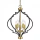 COSMOLIGHT P05179BK NASHVILLE Klasszikus Függesztett Lámpa Fekete, Arany E14 IP20