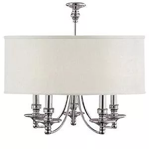 COSMOLIGHT P05406CH-WH ABU DHABI Ernyős Függesztett Lámpa Fehér, Króm E27 IP20