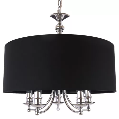 COSMOLIGHT P05697CH-BK ABU DHABI Ernyős Függesztett Lámpa Fekete, Ezüst E14 IP20