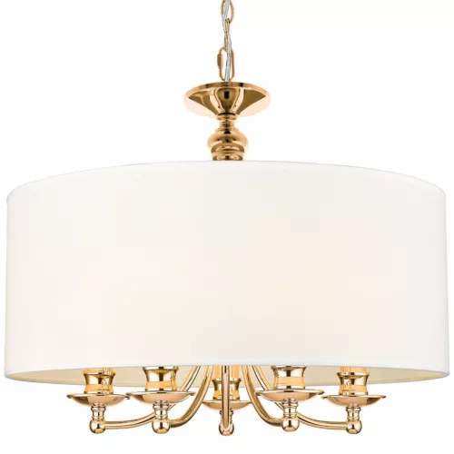 COSMOLIGHT P05896AU-WH ABU DHABI Ernyős Függesztett Lámpa Fehér, Arany E14 IP20