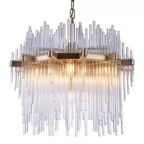 COSMOLIGHT P07097CP REYKJAVIK Glamour Függesztett Lámpa Átlátszó, Pezsgő E14 IP20