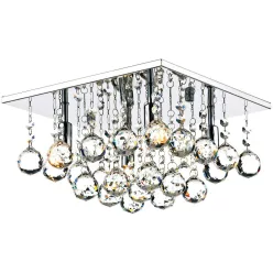   DAR LIGHTING ABA5250 ABACUS Kristály Mennyezeti Lámpa Csiszolt Króm G9 IP20
