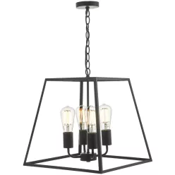   DAR LIGHTING ACA8622 ACADEMY Klasszikus Függesztett Lámpa Fekete E27 IP20