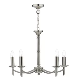   DAR LIGHTING AMB0546 AMBASSADOR Klasszikus Csillár Szatén Króm E14 IP20