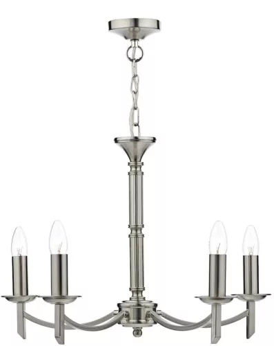 DAR LIGHTING AMB0546 AMBASSADOR Klasszikus Csillár Szatén Króm E14 IP20