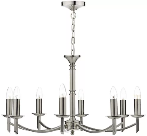 DAR LIGHTING AMB0846 AMBASSADOR Modern Csillár Szatén Króm E14 IP20