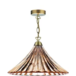   DAR LIGHTING ARD866 ARDECHE Klasszikus Függesztett Lámpa Antik Sárgaréz E27 IP20