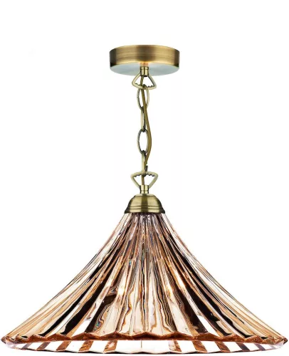 DAR LIGHTING ARD866 ARDECHE Klasszikus Függesztett Lámpa Antik Sárgaréz E27 IP20