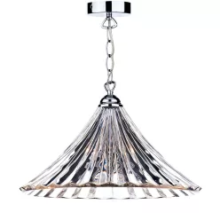   DAR LIGHTING ARD868 ARDECHE Klasszikus Függesztett Lámpa Csiszolt Króm E27 IP20