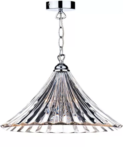 DAR LIGHTING ARD868 ARDECHE Klasszikus Függesztett Lámpa Csiszolt Króm E27 IP20