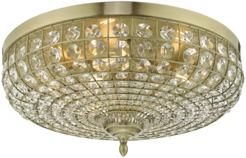 DAR LIGHTING ASM5475 ASMARA Kristály Mennyezeti Lámpa Antik Sárgaréz E14 IP20