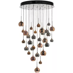  DAR LIGHTING AUR3364 AURELIA Modern Függesztett Lámpa Fekete Króm, Sokszínű IP20