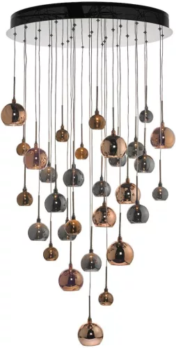 DAR LIGHTING AUR3364 AURELIA Modern Függesztett Lámpa Fekete Króm, Sokszínű IP20