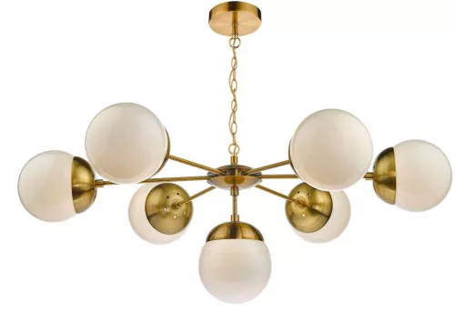 DAR LIGHTING BOM3435 BOMBAZINE Glamour Csillár Sárgaréz, Opál E14 IP20