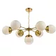 DAR LIGHTING BOM3435 BOMBAZINE Glamour Csillár Sárgaréz, Opál E14 IP20