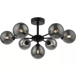   DAR LIGHTING COH3422-01 COHEN Mennyezeti Csillár Fekete, Füstös G9 IP20