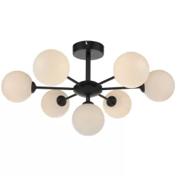   DAR LIGHTING COH3422-02 COHEN Mennyezeti Csillár Fekete, Opál G9 IP20