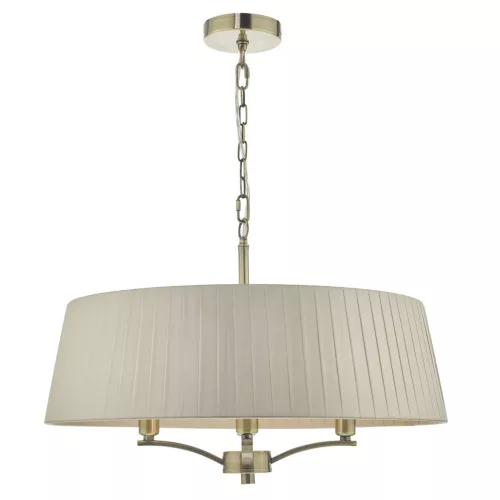 DAR LIGHTING CRI0429 CRISTIN Ernyős Függesztett Lámpa Antik Sárgaréz E14 IP20