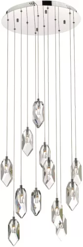 DAR LIGHTING CRY1250 CRYSTAL Kristály Függesztett Lámpa Csiszolt Króm IP20