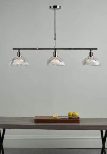 DAR LIGHTING DAR LIGHTING 0375 DARA Többágú Függesztett Lámpa Antik Sárgaréz, Átlátszó E14 IP20