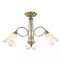   DAR LIGHTING DOU0375 DOUBLET Mennyezeti Csillár Antik Sárgaréz E14 IP20