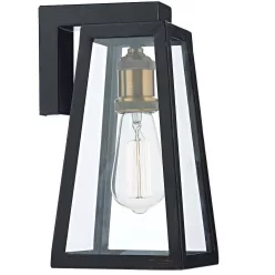   DAR LIGHTING DUV1522 DUVAL Klasszikus Kültéri Fali Lámpa Fekete, Arany E27 IP43