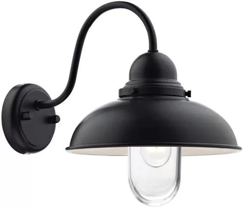 DAR LIGHTING DYN0722 DYNAMO Klasszikus Kültéri Fali Lámpa Fekete, Átlátszó E14 IP44