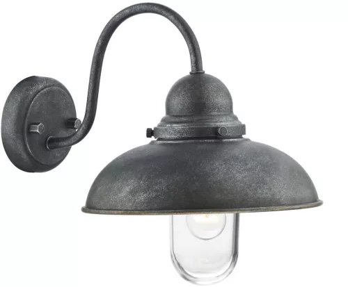 DAR LIGHTING DYN0737 DYNAMO Klasszikus Kültéri Fali Lámpa Átlátszó, Szürke E14 IP44
