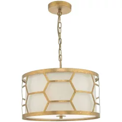   DAR LIGHTING EPS0312 EPSTEIN Klasszikus Függesztett Lámpa Elefántcsont, Ivory, Arany E27 IP20