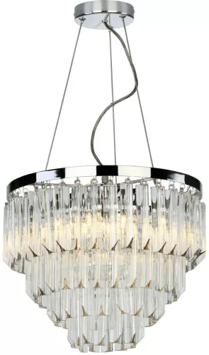 DAR LIGHTING FAM0538 FAME Kristály Függesztett Lámpa Nikkel, Átlátszó G9 IP20