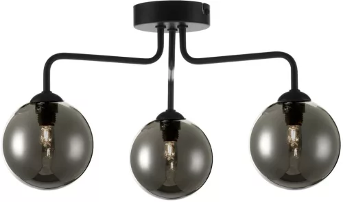DAR LIGHTING FEY0322-01 FEYA Mennyezeti Csillár Fekete, Füstös G9 IP20