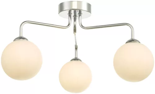 DAR LIGHTING FEY0350-02 FEYA Mennyezeti Csillár Opál, Csiszolt Króm G9 IP20