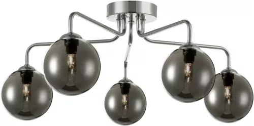 DAR LIGHTING FEY0550-01 FEYA Mennyezeti Csillár Füstös, Csiszolt Króm G9 IP20