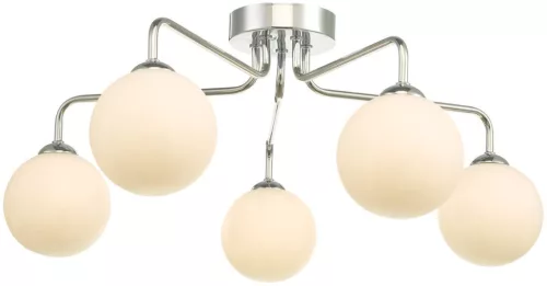 DAR LIGHTING FEY0550-02 FEYA Mennyezeti Csillár Opál, Csiszolt Króm G9 IP20