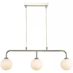   DAR LIGHTING FEY6250-02 FEYA Többágú Függesztett Lámpa Opál, Csiszolt Króm G9 IP20