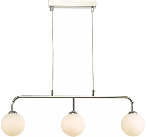 DAR LIGHTING FEY6250-02 FEYA Többágú Függesztett Lámpa Opál, Csiszolt Króm G9 IP20