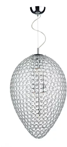 DAR LIGHTING FRO0550 FROST Kristály Függesztett Lámpa Csiszolt Króm E14 IP20
