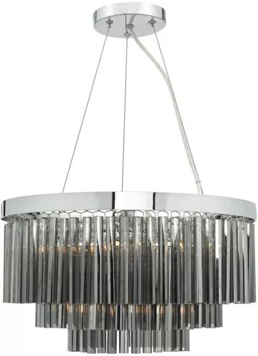 DAR LIGHTING GIO0510 GIOVANA Glamour Függesztett Lámpa Füstös, Csiszolt Króm G9 IP20