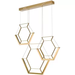   Dar Lighting HEXAGON HEX0335 Függőlámpa 1x35W/LED 2800K 1043LM