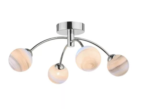 DAR LIGHTING IZZ0450-07 IZZY Mennyezeti Csillár Csiszolt Króm, Sokszínű G9 IP20