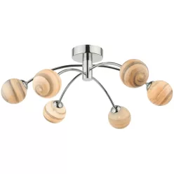   DAR LIGHTING IZZ0650-07 IZZY Mennyezeti Csillár Csiszolt Króm, Sokszínű G9 IP20