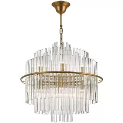   DAR LIGHTING LUK1735 LUKAS Klasszikus Függesztett Lámpa Átlátszó, Arany G9 IP20